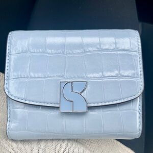 Blue Crocodile-Embossed Kate Spade Wallet LIKE NEW